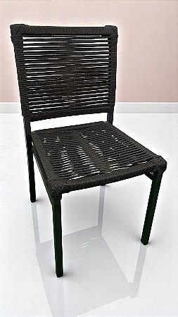 Cadeira Corda Náutica Alumínio Pintado Área Externa Gourmet
