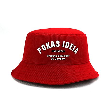 Bucket Hat Pokas Ideia Red