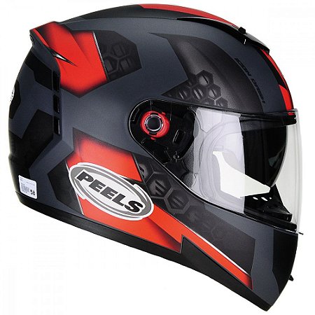 Capacete Peels Icon Dash Chumbo Fosco com Vermelho