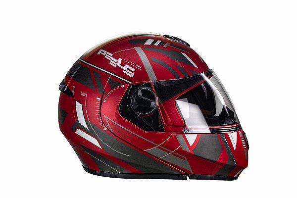 Capacete Peels U-rb2 Dynamic Vermelho Fosco Com Grafite