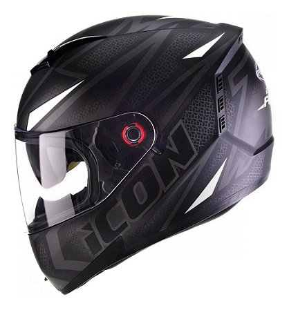 Capacete Peels Icon Fast Preto Fosco Com Branco