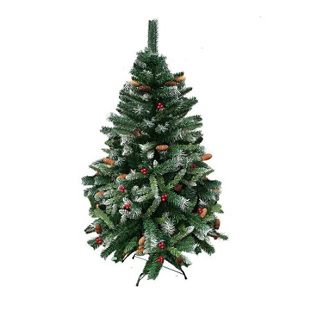 Arvore de Natal Decorada Alpina Nevada 120cm 195 Galhos