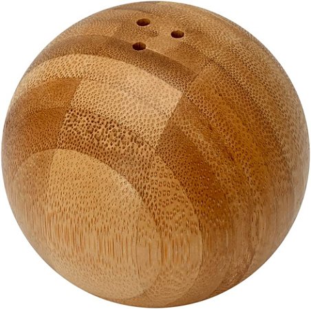 Saleiro De Mesa Esférico Em Bambu Ecológico