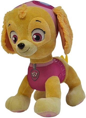 Pelúcia Patrulha Canina 30cm Antialérgico Everest Chase Marshal Skye