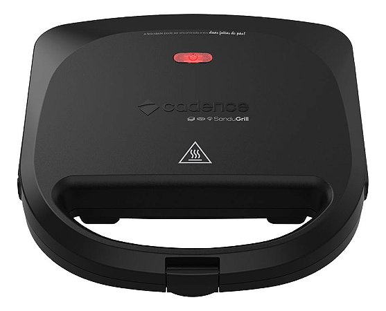 Sanduicheira Elétrica Chapas Antiaderentes Cadence Sandugrill Preta 127v