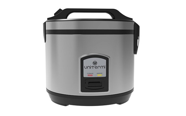 Panela de arroz elétrica 10 xícaras Legumes Multifuncional com Cesto Colher Copo Medidor Unitermi (INOX)