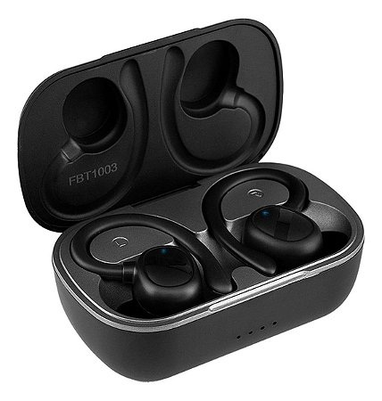 Fone Bluetooth + Case Tws Maxprint Ipx5 Fbt1003 Preto