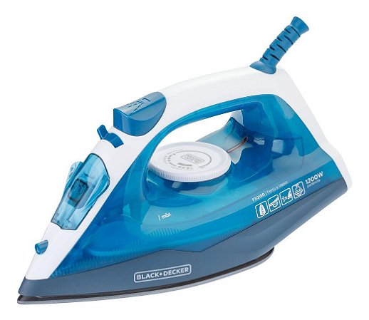 Ferro De Passar A Vapor Black + Decker Fx2150 Branco Com Azul 110v