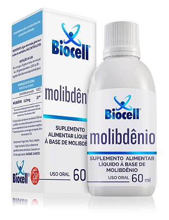 Molibdênio Biocell - Suplemento Alimentar Líquido Sublingual