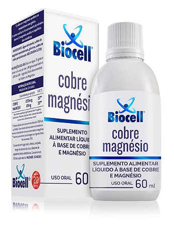 Cobre Magnésio Biocell - Suplemento Alimentar Líquido Sublingual