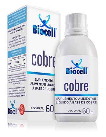 Cobre Biocell - Suplemento Alimentar Líquido Sublingual