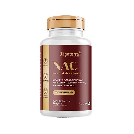 N-acetilcisteína (NAC) 60caps 580mg - Oligoterra