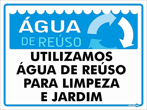 Placa Sinalização Pvc 30x40 - Agua De Reuso