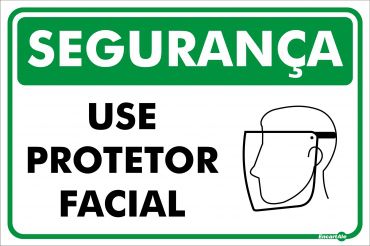 Placa Sinalização Pvc 20x30 - Segurança Protetor Facial