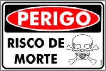 Placa Sinalização Pvc 20x30 - Risco de Morte