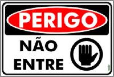 Placa Sinalização Pvc 20x30 - Não Entre