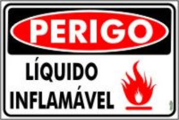 Placa Sinalização Pvc 20x30 - Líquido Inflamável