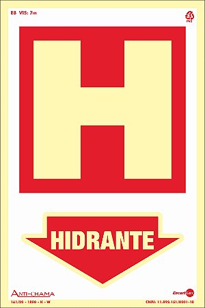 Placa Sinalização Pvc 20x30 - Hidrante