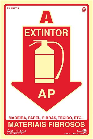 Placa Sinalização Pvc 20x30 - Extintor Agua Pressurizada