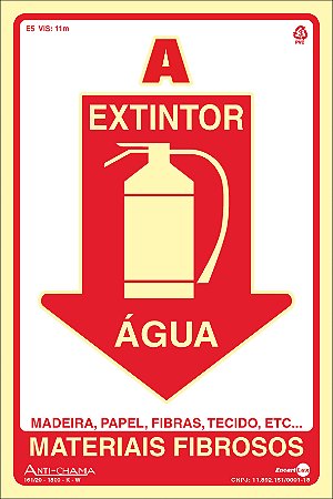 Placa Sinalização Foto 20x30 - Extintor Agua