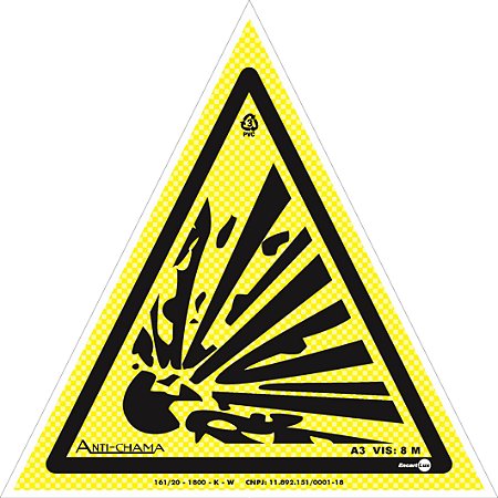 Placa Sinalização Foto 18x18 - Explosão