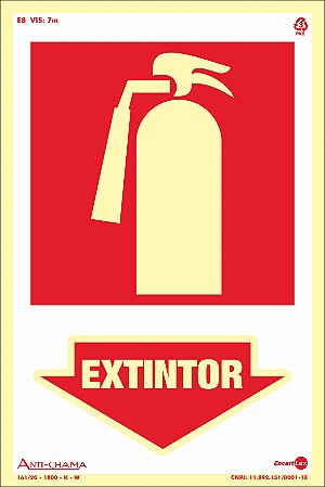 Placa Sinalização Foto 20x30 - Extintor