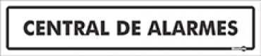 Placa Sinalização Pvc 30x6,5 - Central de Alarme