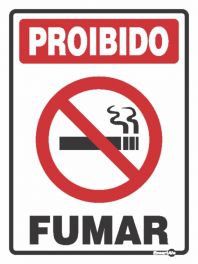 Placa Sinalização Pvc 15x20 - Proib. Fumar