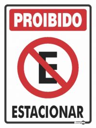 Placa Sinalização Pvc 15x20 - Proib. Estacionar