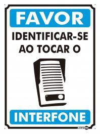 Placa Sinalização Pvc 15x20 - Identificar-se Interfone