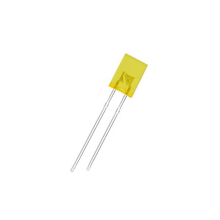 LED retangular amarelo difuso 2X5X7mm