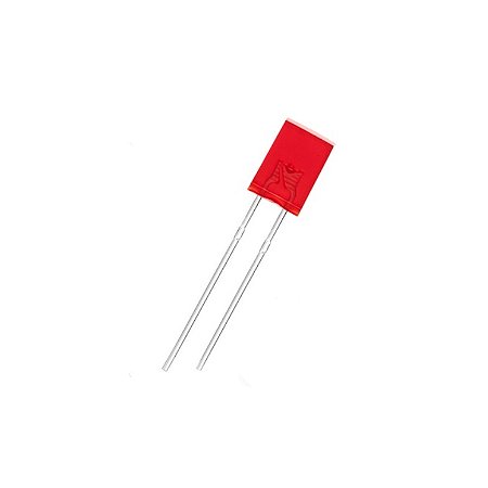 LED retangular vermelho difuso 2X5X7mm