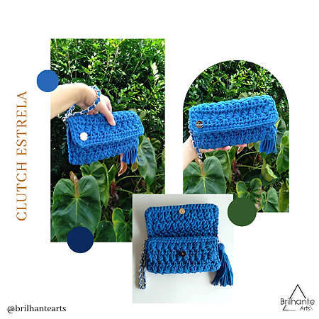 Clutch Estrela Azul Royal