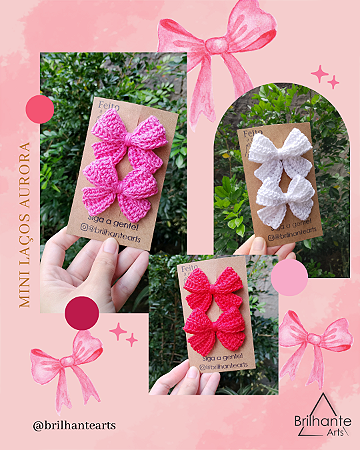 Mini laços Aurora (par)