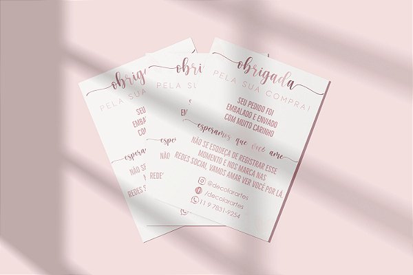 Cartão Agradecimento