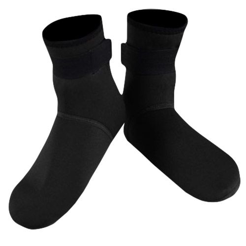 Meia de Neoprene 3mm para aquecer os pés Antiderrapante para dias muito frio cores preto e azul