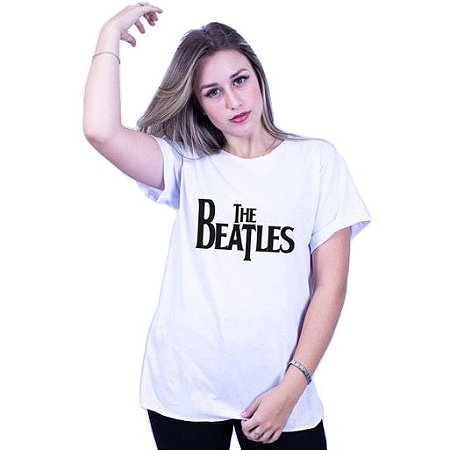 Camiseta Feminina Bilhan The Beatles Manga Curta de Algodão