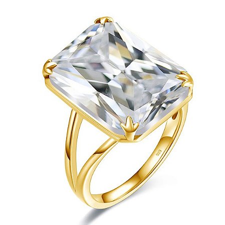 Anel aquamarine banhado a ouro clássico 925 sterling sliver rings para mulheres com pedra preciosa vintage de luxo