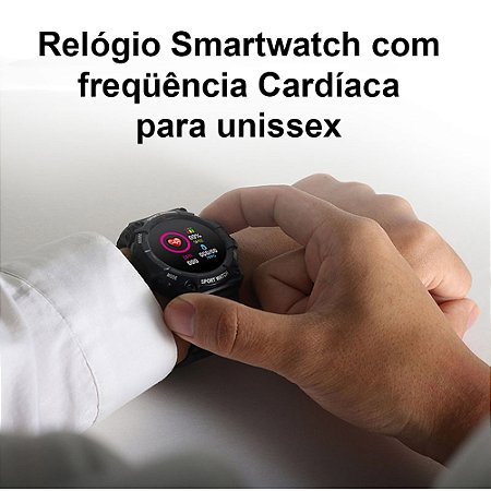 Relógio Smartwatch com frequência cardíaca para unissex tela colorida e pulseira de fitness relógios conectados com IOS e Androide