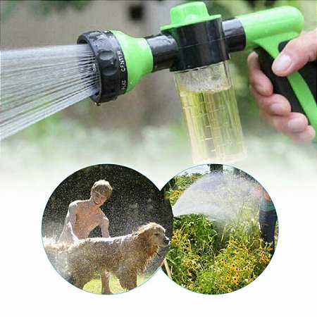 Pulverizador de alta pressão para mangueira com cilindro para sabão ou aditivos usado para limpeza de animais carros casa jardins