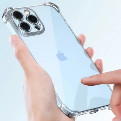 Capa para iPhone 12, 12 Pro, 12 Pro Max de silicone transparente à prova de choque ultra resistente cristalizada ante reflexo, impacto e poeira