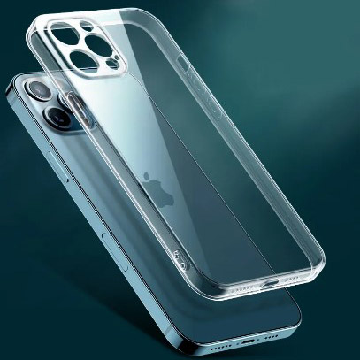 Capa para iPhone 15, 15 Plus, 15 Pro, 15 Pro Max de silicone transparente à prova de choque ultra resistente cristalizada ante reflexo, impacto e poeira
