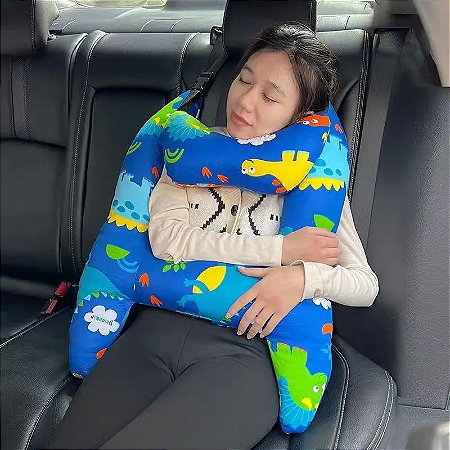 Almofada de viagem travesseiro de apoio conforto inigualável em forma de H para crianças e adultos