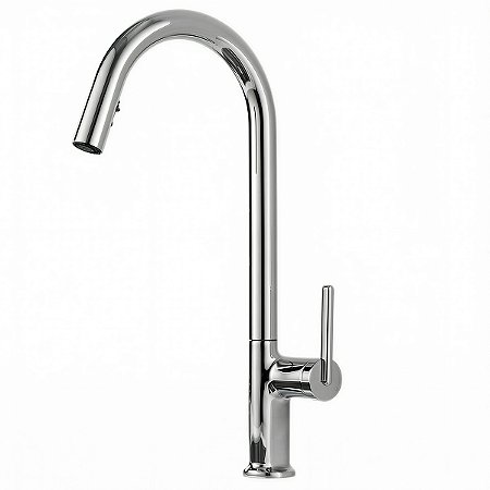 Torneira de Cozinha Gourmet Extensível Monocomando Premium Icon Cromo