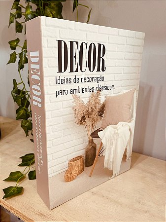 Livro caixa 29x20 "Decor, ideias de decoração para ambientes clássicos"