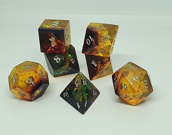 Shaerlyan´s Sense  - Set completo com 7 Dados de RPG - Encomenda
