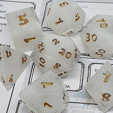 Luna - Set completo com 7 Dados de RPG