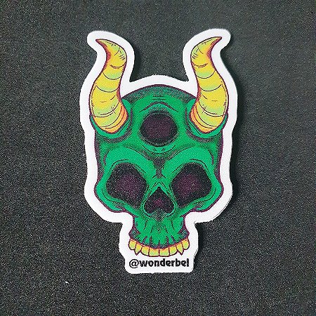 Sticker -  Three Eyes Skull