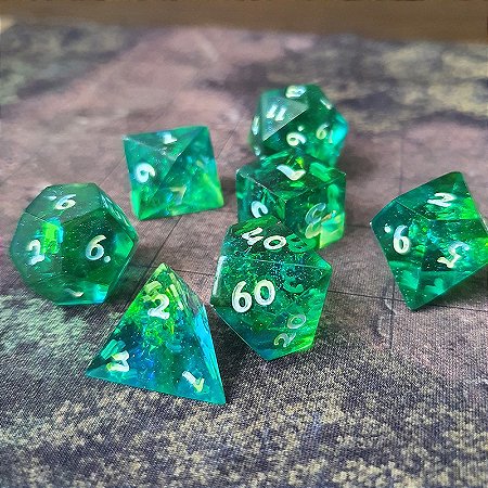 Florestas de Karnaxia  - Set completo com 7 Dados de RPG
