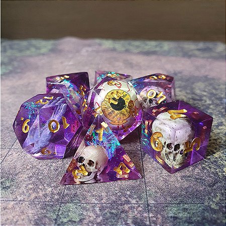 Vecna - Set completo com 7 Dados de RPG - Encomenda